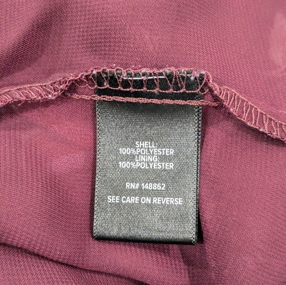 Torrid Burgundy Pink Floral Chiffon Tank Top Blouse Sleeveless Loose Fit Plus 2X - Picture 8 of 10